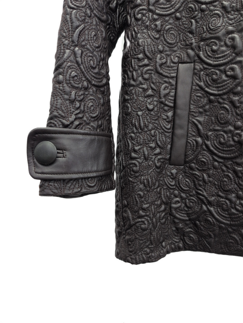 Embossed Leather Jacket
